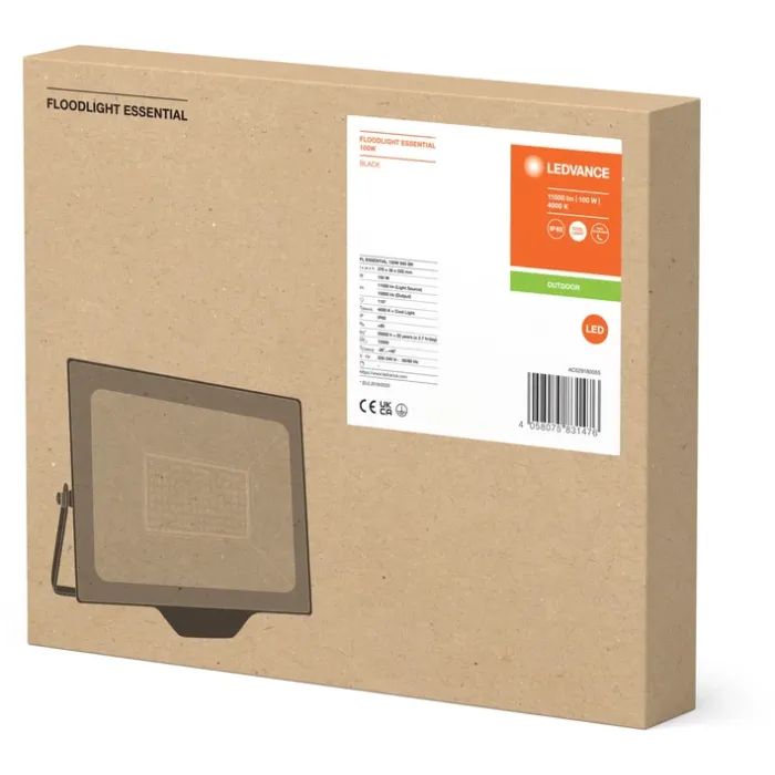 Прожектор LEDVANCE FL ESSENTIAL 200W 840 BK IP65 (4058075831513) зображення 4