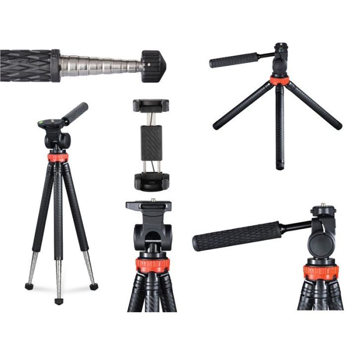 Набор блогера Hama Smartphone Tripod 106 2D, 25.5 -106 cm, black (00004631) изображение 11
