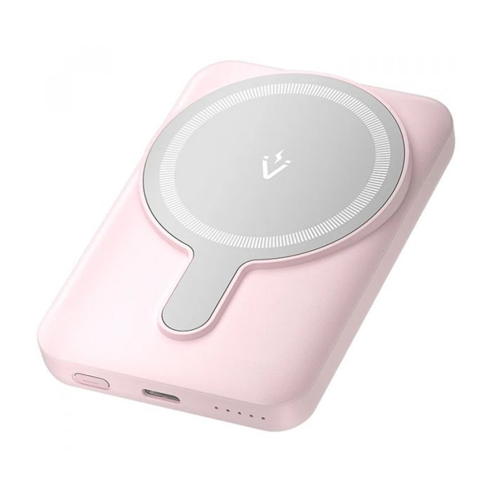 Батарея універсальна VENTION Magnetic Wireless 5000mAh 20W PD, USB-C, QI-15W Pink (FHSP0)