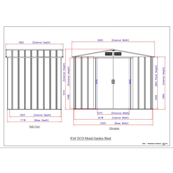 Садовий будиночок Duramax металевий Eco 262х241х191 см зелений-білий (5184) зображення 2