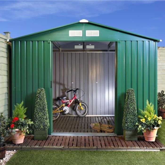Садовий будиночок Duramax металевий Eco 262х241х191 см зелений-білий (5184) зображення 5