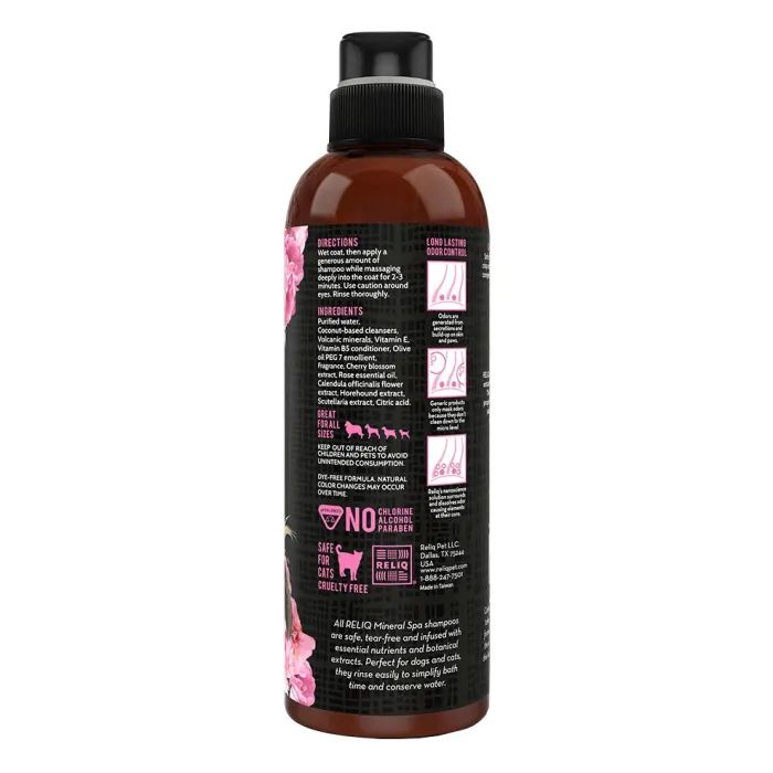 Шампунь для животных RELIQ с экстрактом цвета вишни и садовой розы 500 мл (0602003756559) изображение 3
