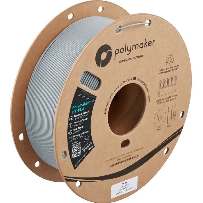 Пластик для 3D-принтера Polymaker HT-PLA 1,75mm 1kg GREY (PA17003)