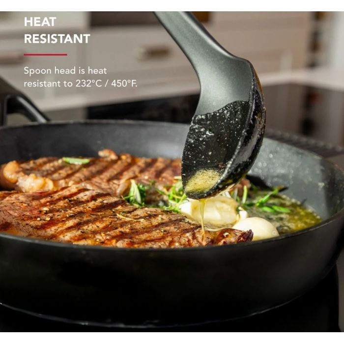 Ложка кухарська KitchenAid Classic для сервірування 34 см чорний (KHH003OHOBEG) зображення 3