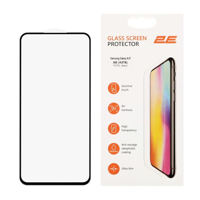 Скло захисне 2E 2.5D FCFG Samsung Galaxy A37 5G (A376) Black (2E-G-A37-SMFCFG-BB)