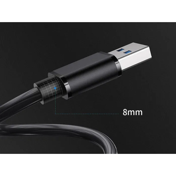 Дата кабель USB 2.0 AM/AM 1.0m 5Gbps Essager (EXCAA2-YT01) зображення 2