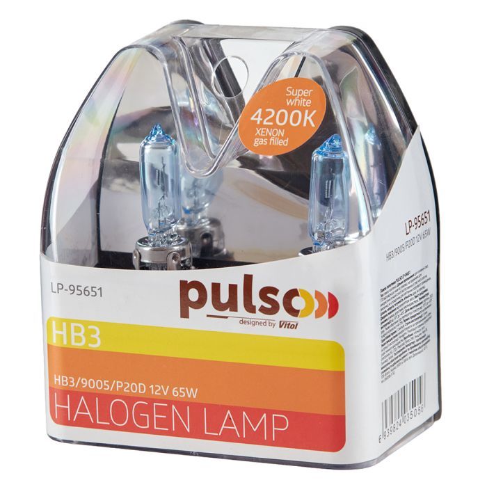 Автолампа PULSO HB3/9005/P20D 12v65w super white/plastic box (LP-95651) изображение 2