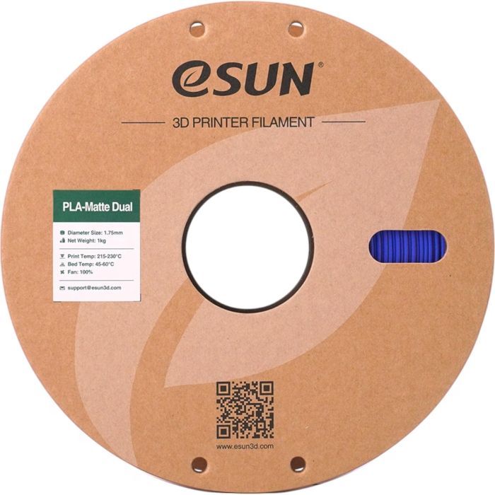 Пластик для 3D-принтера eSUN PLA matte dual 1,75mm 1kg RED BLUE (PLA-MTD175B-RU1P1) изображение 2