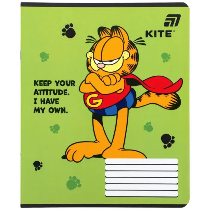 Тетрадь Kite Garfield, 12 листов, клетка (GF26-232) изображение 7