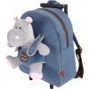 Рюкзак детский Perletti Toys Holly Hippo з м''якою іграшкою, на колесах, джинсовий (P13074) изображение 2
