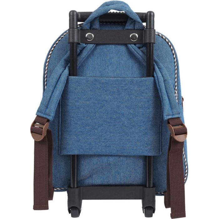 Рюкзак детский Perletti Toys Holly Hippo з м''якою іграшкою, на колесах, джинсовий (P13074) изображение 4