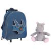 Рюкзак детский Perletti Toys Holly Hippo з м''якою іграшкою, на колесах, джинсовий (P13074) изображение 5