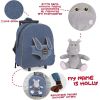Рюкзак детский Perletti Toys Holly Hippo з м''якою іграшкою, на колесах, джинсовий (P13074) изображение 7