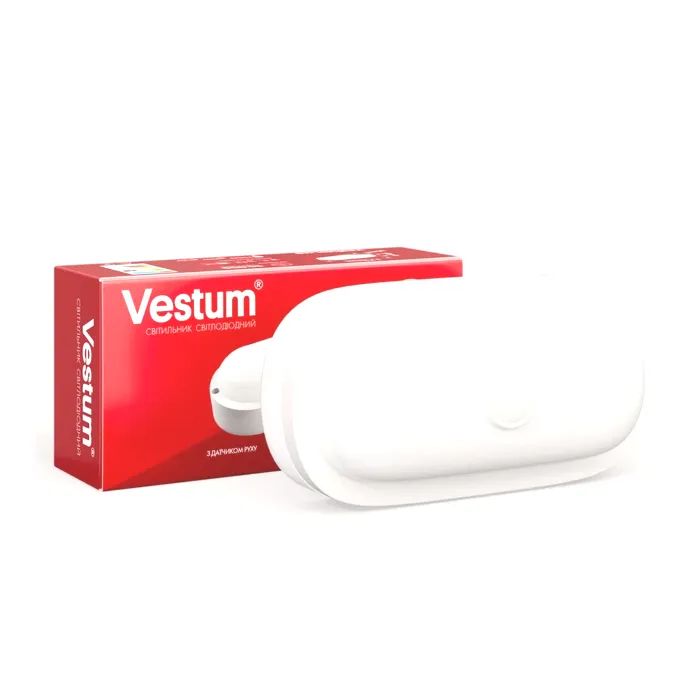 Світильник Vestum LED 12W овал 4500K 220V с датчиком руху (1-VS-7205)