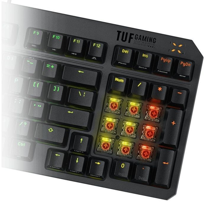 Клавіатура ASUS TUF Gaming K3 Gen II UKR_GIFT (90MP0390-BKMA00_GIFT) зображення 8