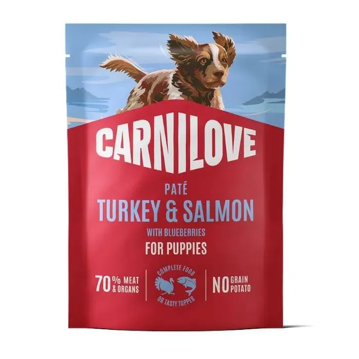 Консерви для собак Carnilove Turkey & Salmon with Blueberries Puppies 300 г (8595602583706)