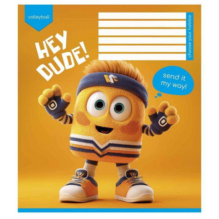 Тетрадь Школярик Hey dude 12 листов клетка (012-3668K) изображение 2