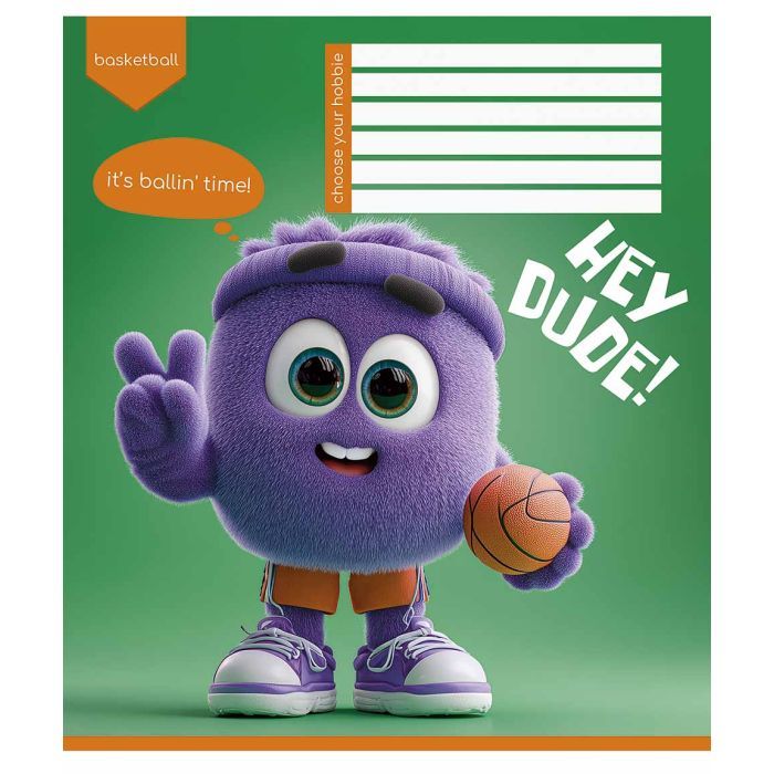 Тетрадь Школярик Hey dude 12 листов клетка (012-3668K) изображение 5