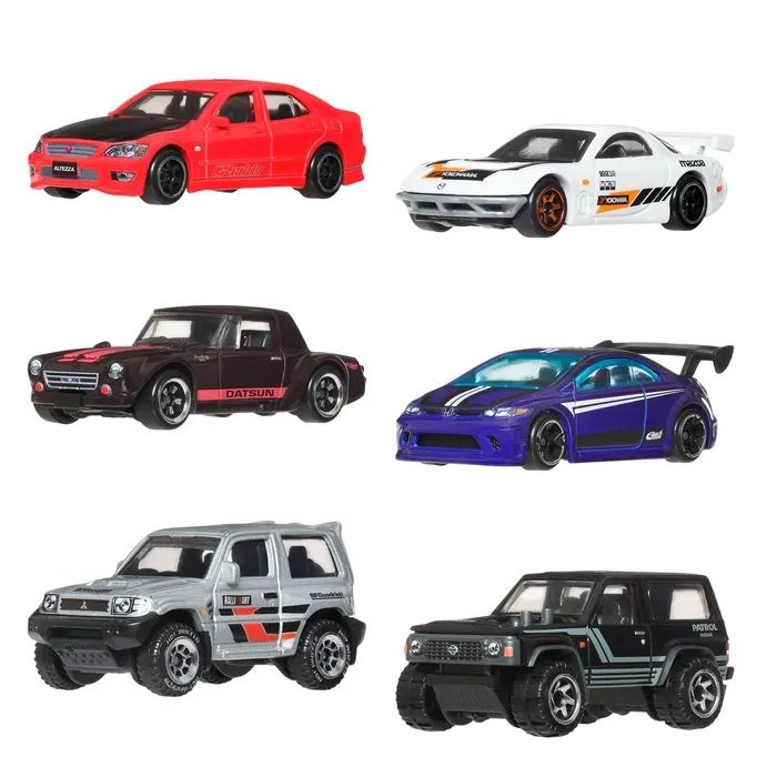 Масштабна модель автомобіля Hot Wheels Набір автомоделей Silver series Дорогами Японії (JLB23)