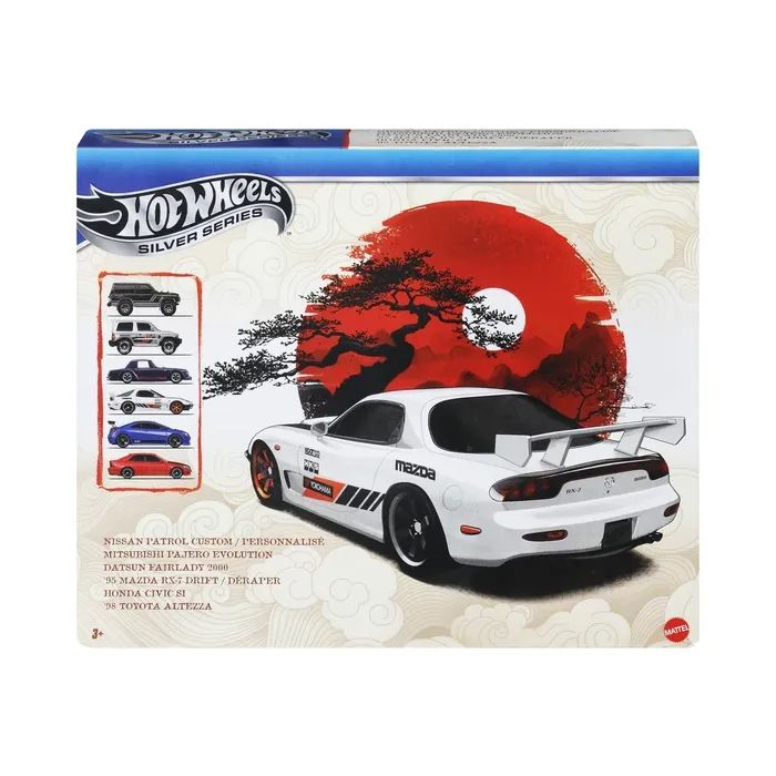 Масштабна модель автомобіля Hot Wheels Набір автомоделей Silver series Дорогами Японії (JLB23) зображення 2