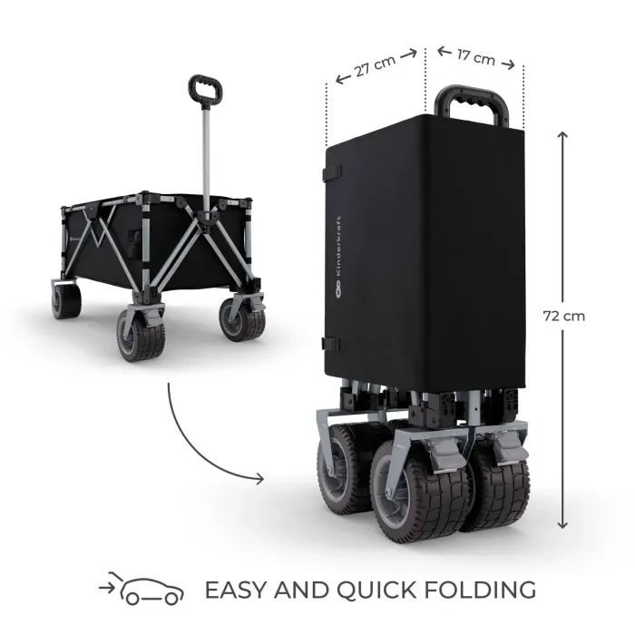 Коляска Kinderkraft Rollster Mystic складная туристическая тележка Black (KSROLL00BLK0000) (5902533928736) изображение 2