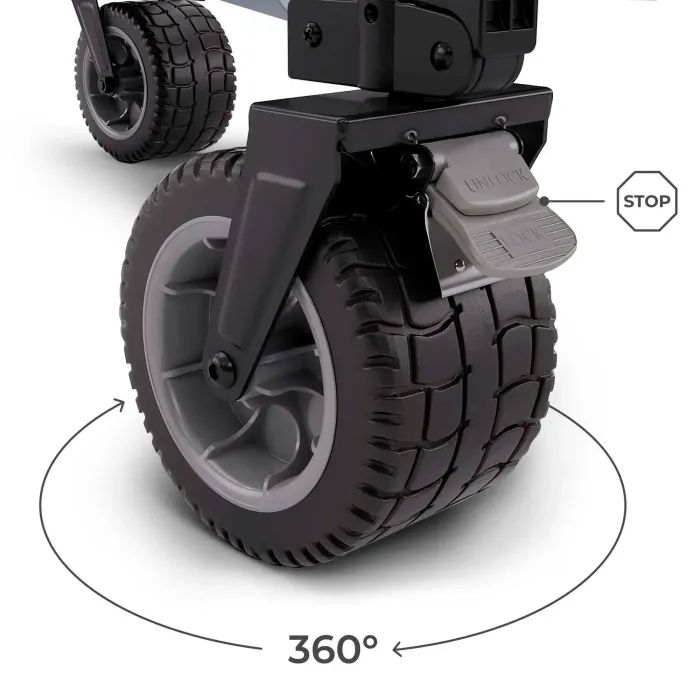 Коляска Kinderkraft Rollster Mystic складная туристическая тележка Black (KSROLL00BLK0000) (5902533928736) изображение 3