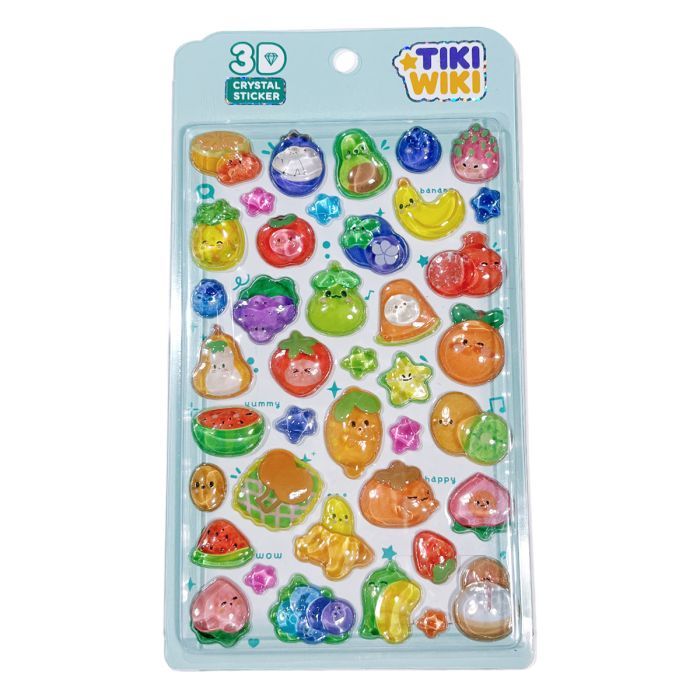 Стикер-наклейка Tiki Wiki набор 3D-наклейок серии Crystal – Тики фрукты (51367)
