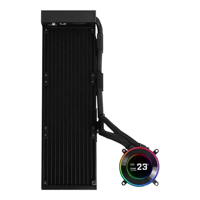 Система жидкостного охлаждения Lian Li HydroShift II LCD-C 360 FANLESS, Black (G89.GHS2LCD36B.00) изображение 2