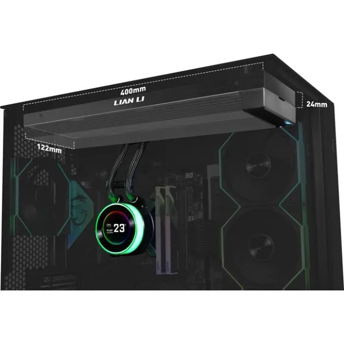 Система жидкостного охлаждения Lian Li HydroShift II LCD-C 360 FANLESS, Black (G89.GHS2LCD36B.00) изображение 3