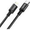 Дата кабель USB-C to Lightning 2.0m 3A 20W nylon X14 black HOCO (6931474752208) изображение 2