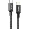 Дата кабель USB-C to Lightning 2.0m 3A 20W nylon X14 black HOCO (6931474752208)
