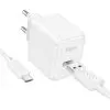 Зарядний пристрій HOCO CS11A USB + cable USB to USB-C white (6942007603614)