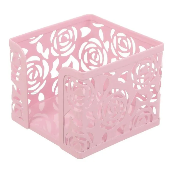 Підставка-куб для листів і паперів Buromax ROSE, PASTEL, металевий, рожевий (BM.6217-10)