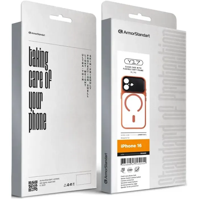 Чохол до мобільного телефона Armorstandart Y17 MagCase Apple iPhone 16 Orange (ARM91501) зображення 3