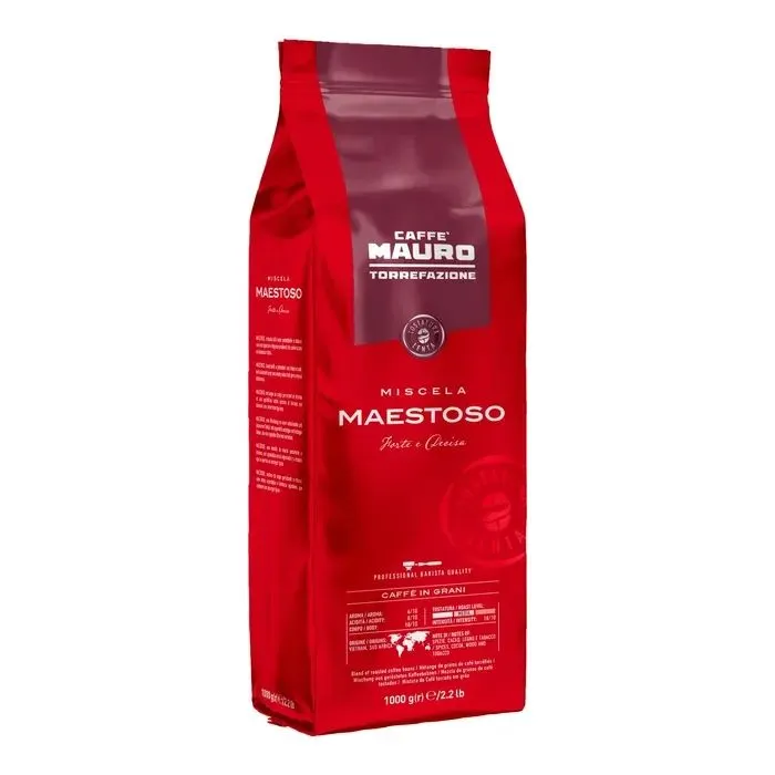 Кава MAURO Maestoso в зернах 1 кг (8002530120229)