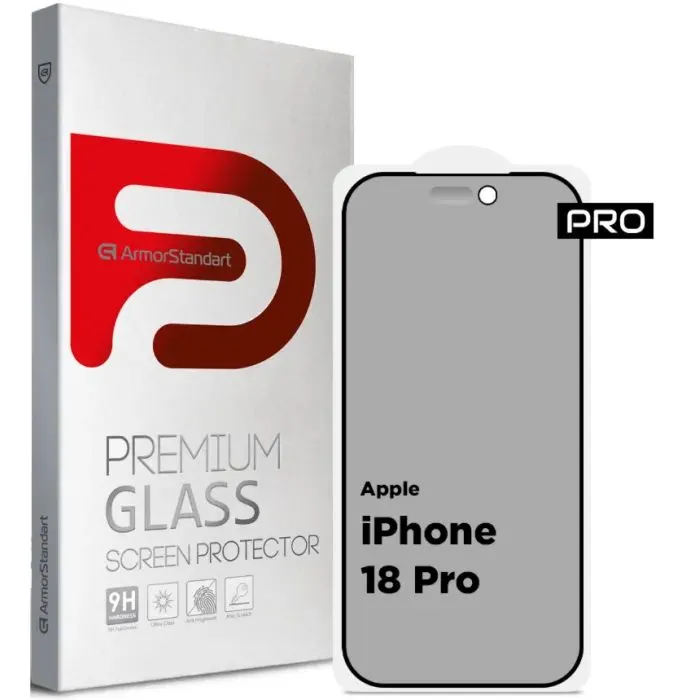 Стекло защитное Armorstandart Pro Anti-spy Matte Apple iPhone 18 Pro (ARM92431)