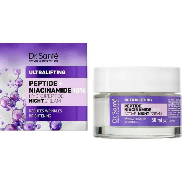Крем для обличчя Dr. Sante Ultralifting Night Cream Пептид + Ніацинамід 50 мл (4823015946813) зображення 2