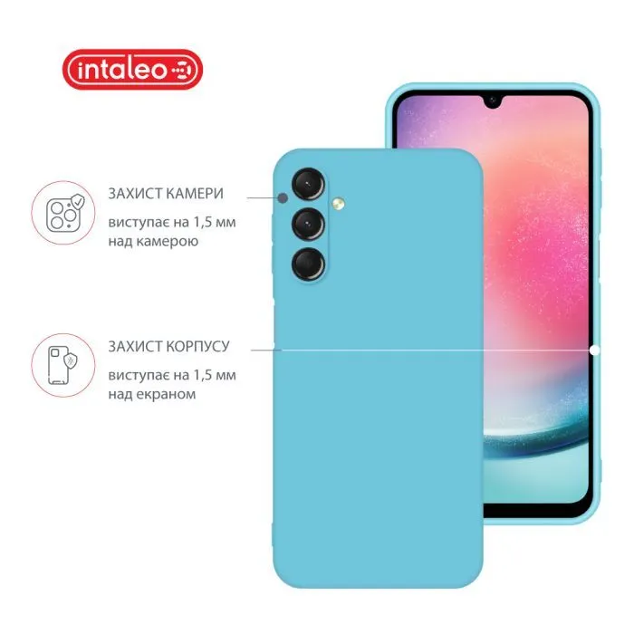 Чохол до мобільного телефона Intaleo Silicone Samsung Galaxy A24 Light Blue (1283126600050) зображення 3