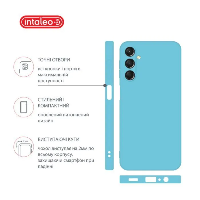 Чохол до мобільного телефона Intaleo Silicone Samsung Galaxy A24 Light Blue (1283126600050) зображення 4