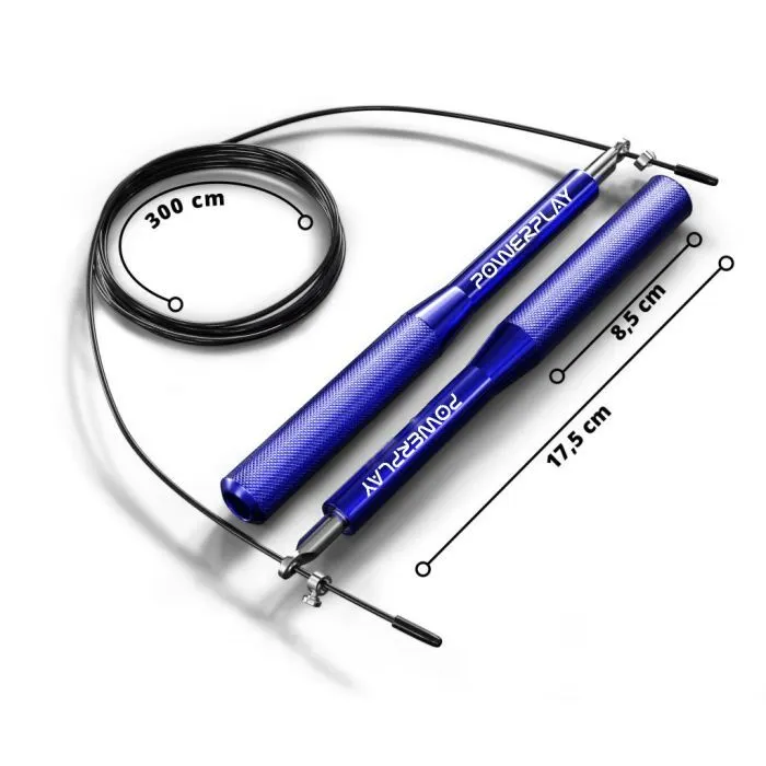 Скакалка PowerPlay 4207 Elite Jump Rope 3m Blue (PP_4207_Blue) зображення 4