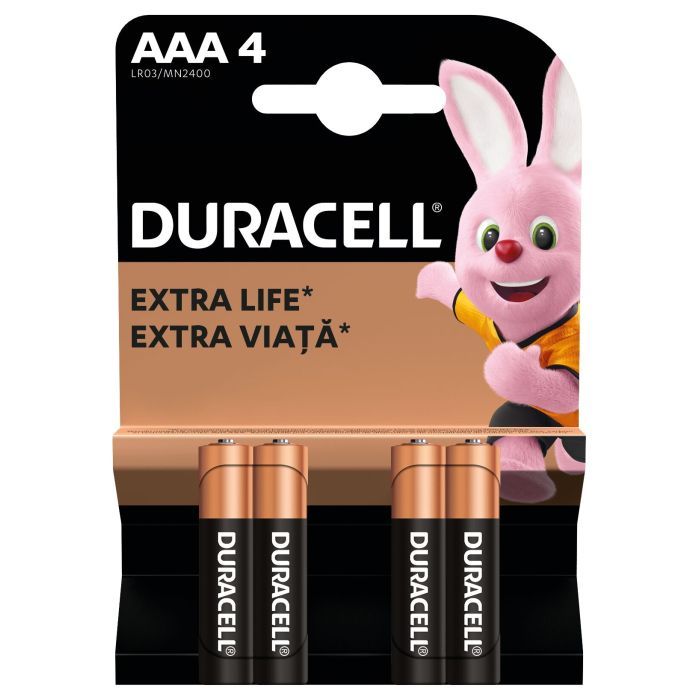 Батарейка Duracell AAA лужні 4 шт. в упаковці (5000394052543 / 81545421) изображение 2