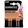 Батарейка Duracell AAA лужні 4 шт. в упаковці (5000394052543 / 81545421) изображение 2