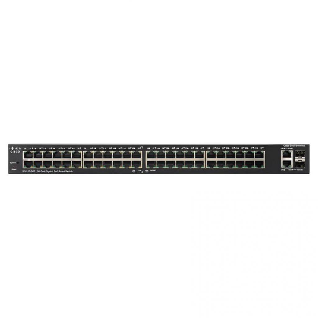 Комутатор мережевий Cisco SG200-50P (SLM2048PT-EU) зображення 2