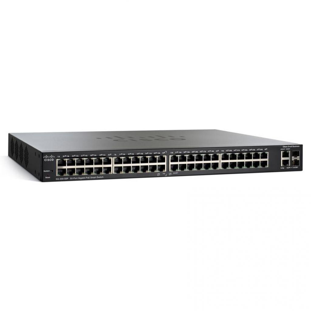 Комутатор мережевий Cisco SG200-50P (SLM2048PT-EU) зображення 3