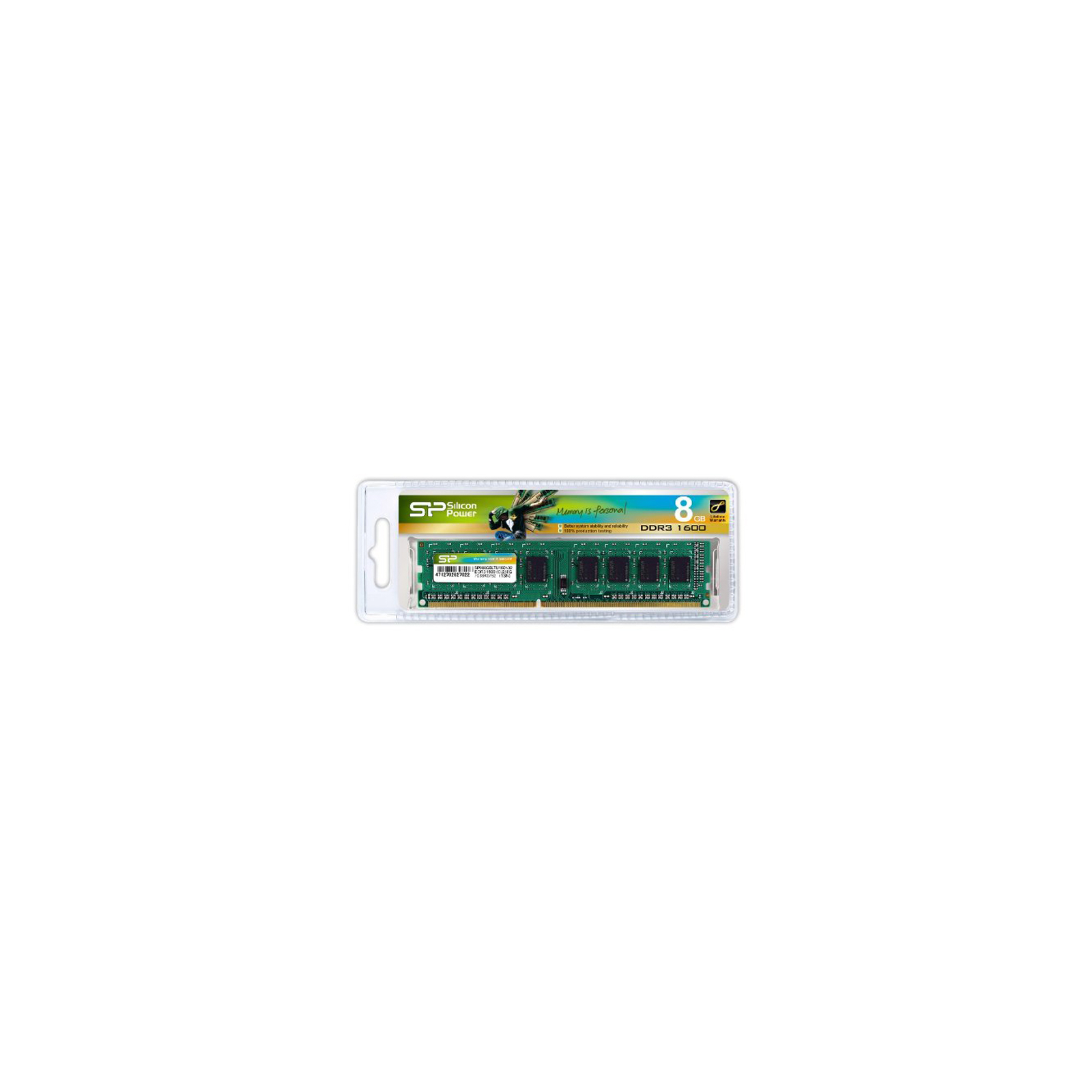 Модуль памяти для компьютера DDR3 8GB 1600 MHz Silicon Power (SP008GBLTU160N02)