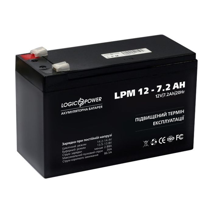 Батарея до ДБЖ LogicPower LPM 12В 7.2 Ач (3863)
