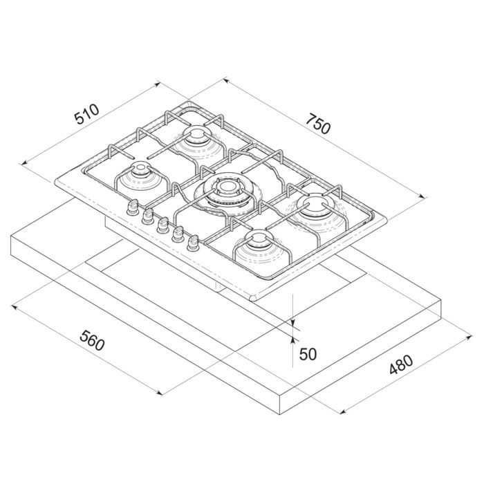 Варочна поверхня Freggia HA750VGTX зображення 5