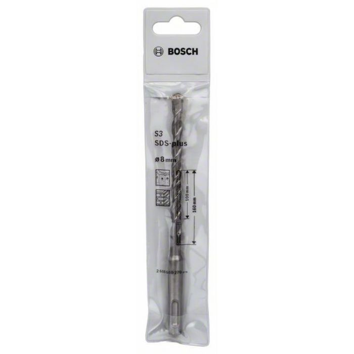 Бур Bosch SDS plus-1, 8x100x160 по бетону (2.608.680.270) зображення 2
