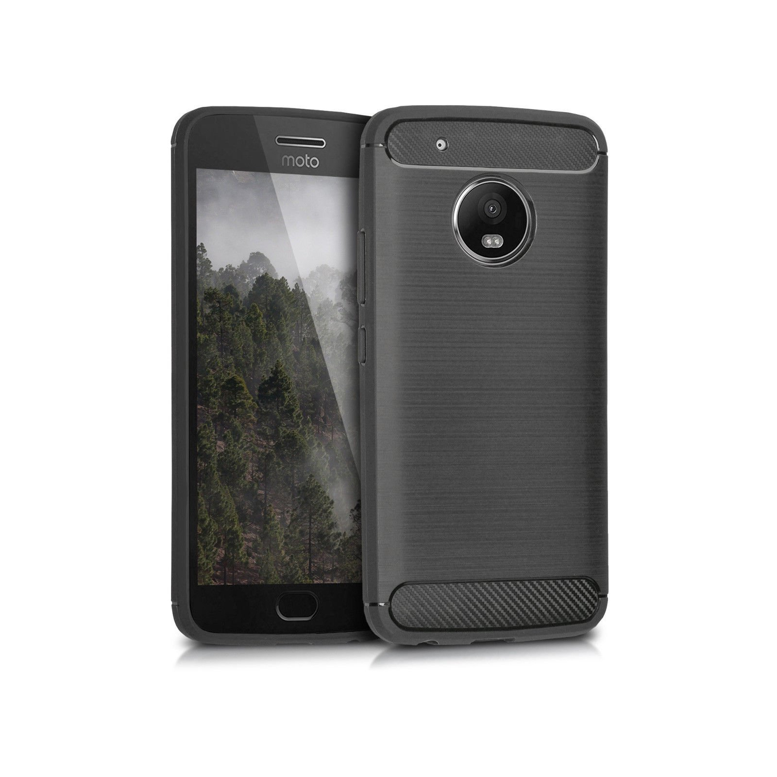 Чехол для мобильного телефона для Motorola Moto G5 Carbon Fiber (Black) Laudtec (LT-MMG5B) изображение 2