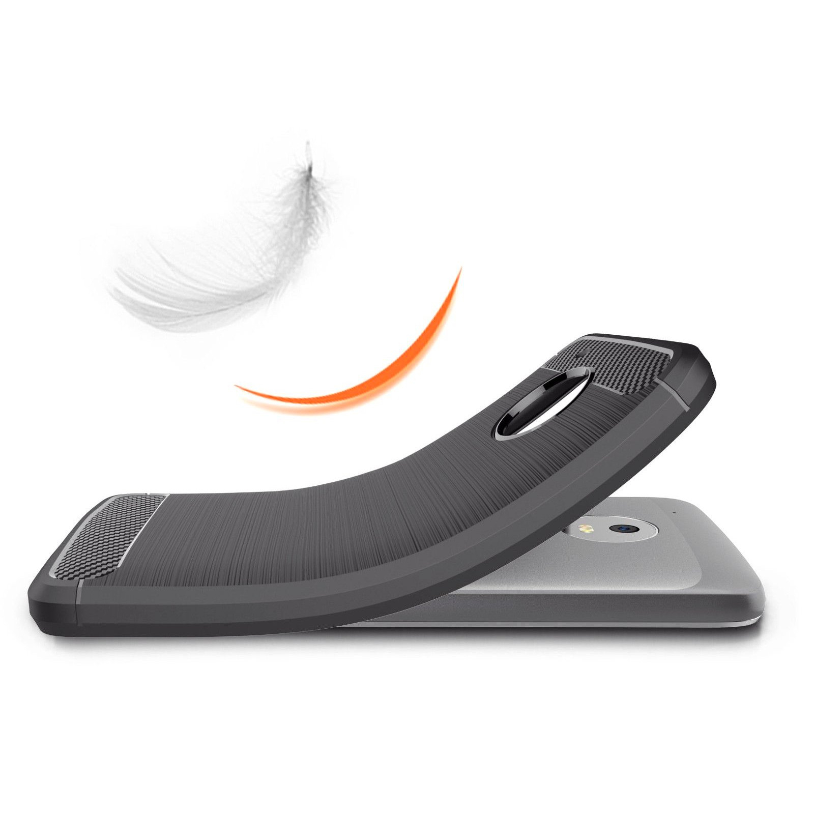 Чехол для мобильного телефона для Motorola Moto G5 Carbon Fiber (Black) Laudtec (LT-MMG5B) изображение 3